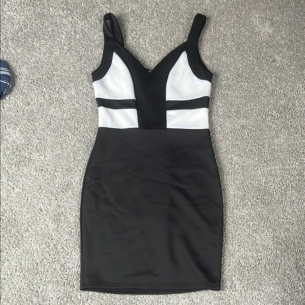 Elegant Black and White Dress